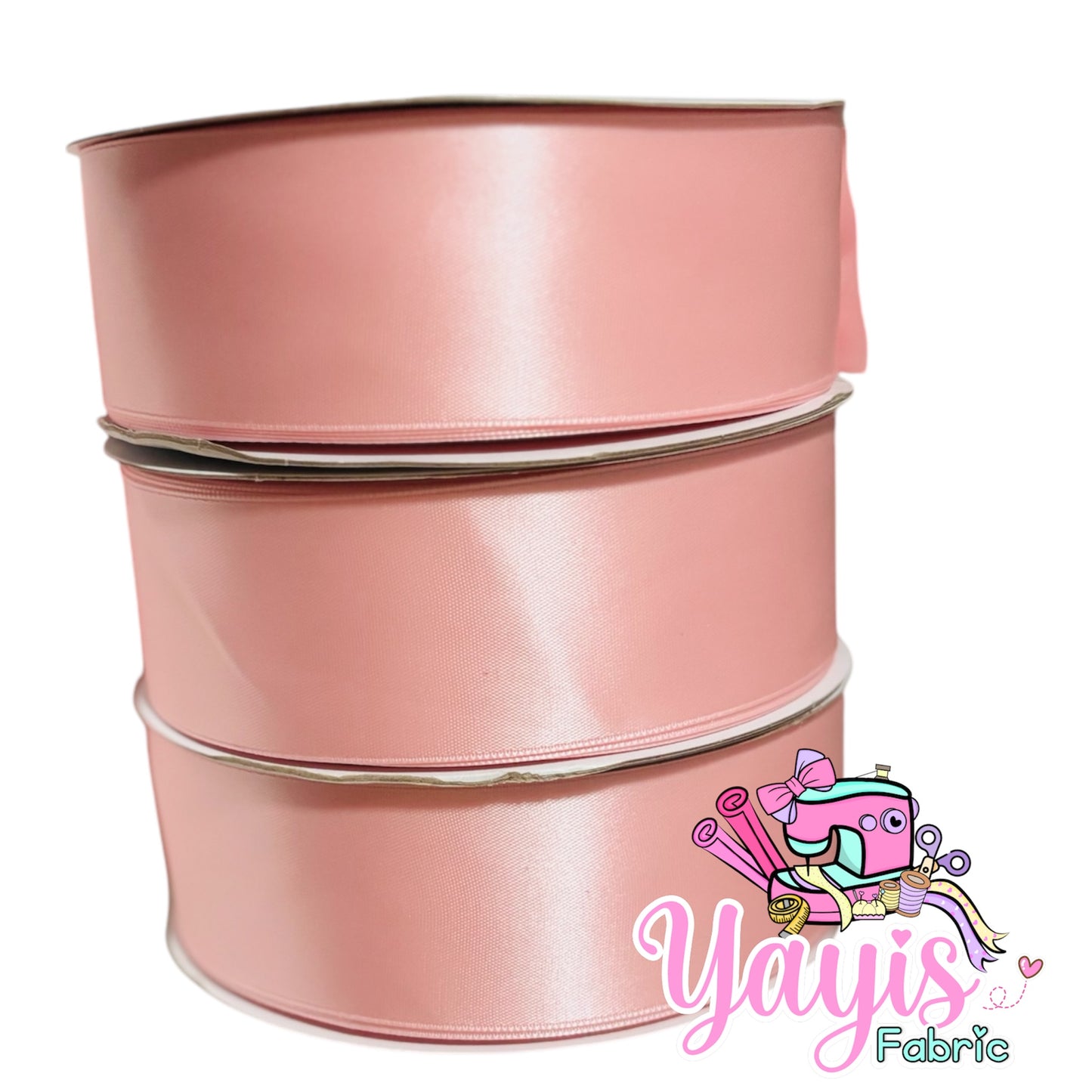 1.5" Single Face Satin Ribbon-light pink (50 yard roll)