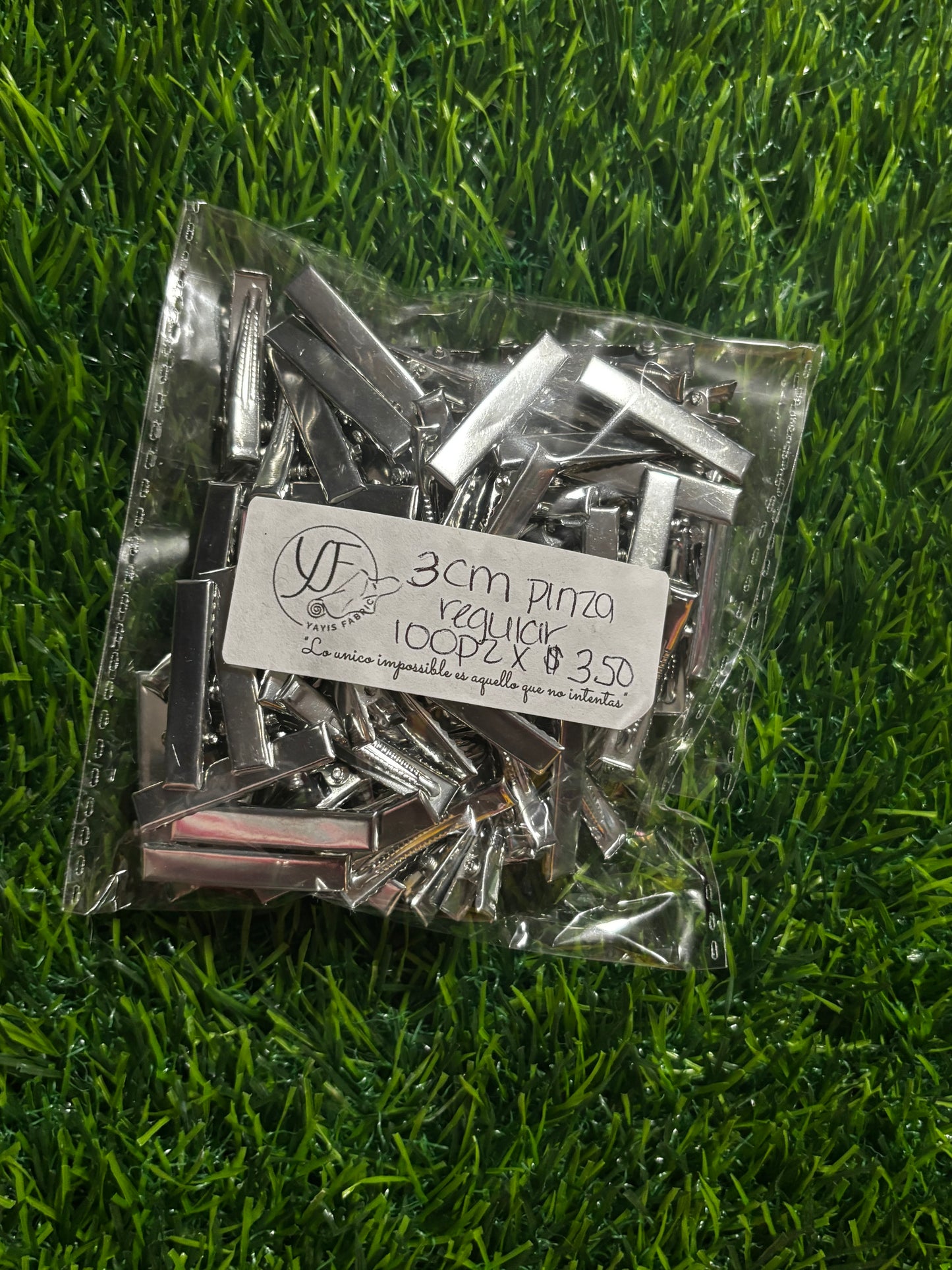 3cm Silver Hair Clip